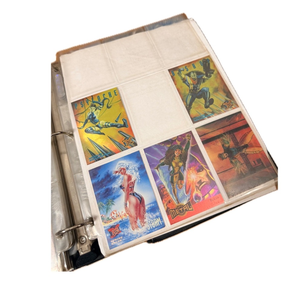 1994 1995 Marvel Masterpieces Metal 5-Card Bundle Lot Rogue Storm Psylocke Holo